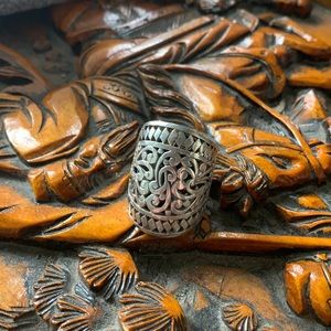 Vintage ATI Chunky 925 scrollwork statement ring